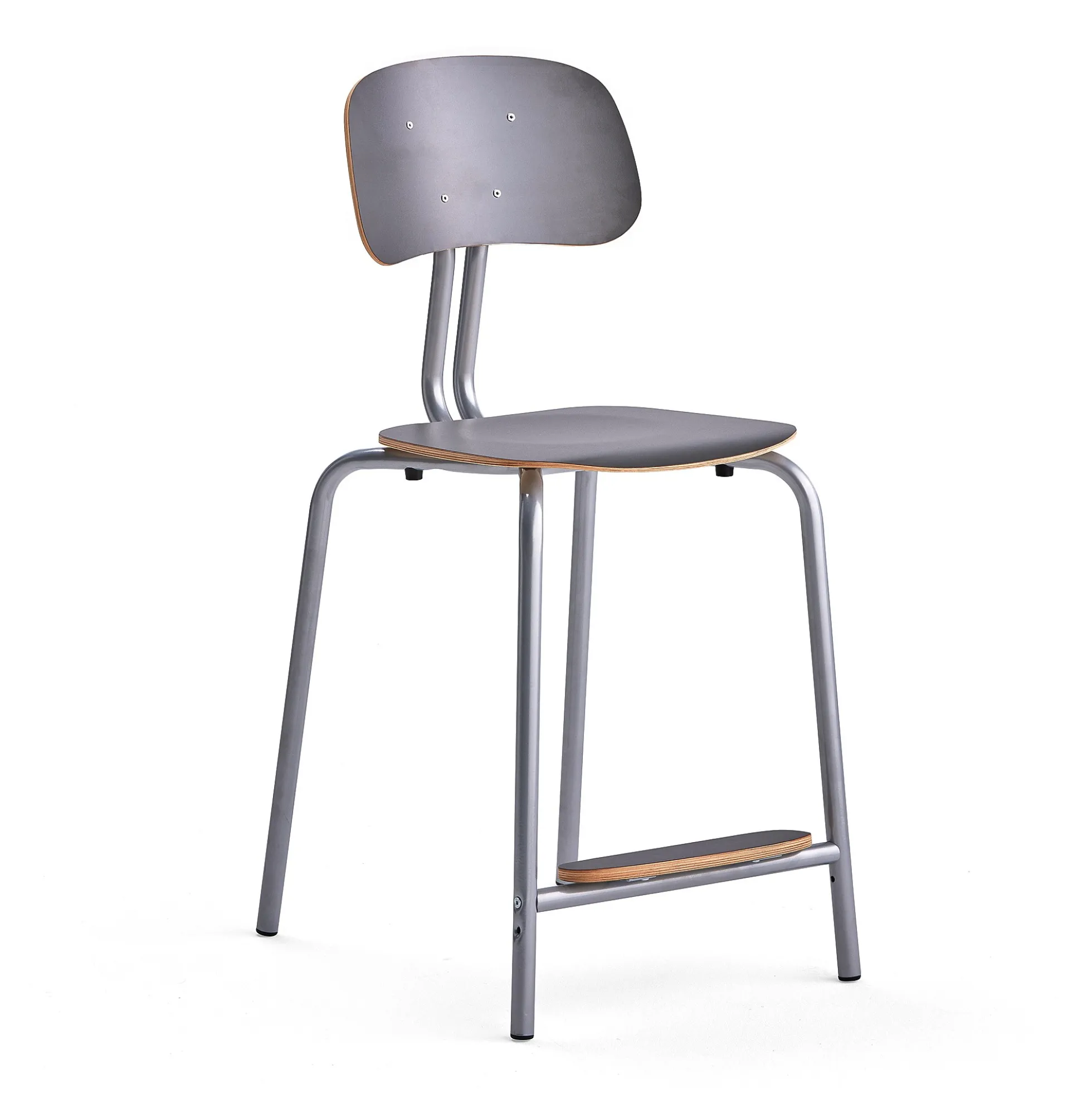 Oppilastuoli YNGVE Jalat, hopeanharmaa, antrasiitinharmaa, korkeus: 610 mm