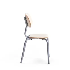 Oppilastuoli YNGVE Jalat, hopeanharmaa, koivu, korkeus: 460 mm