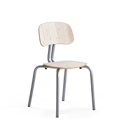 Oppilastuoli YNGVE Jalat, hopeanharmaa, saarni, korkeus 460 mm