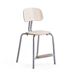 Oppilastuoli YNGVE Jalat, hopeanharmaa, tuhkanharmaa, korkeus: 520 mm