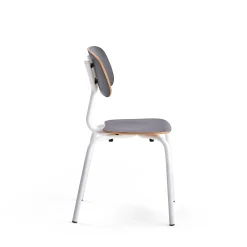Oppilastuoli YNGVE Jalat, valkoinen, antrasiitinharmaa, korkeus 460 mm