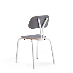 Oppilastuoli YNGVE Jalat, valkoinen, antrasiitinharmaa, korkeus 460 mm