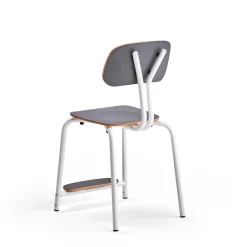 Oppilastuoli YNGVE Jalat, valkoinen, antrasiitinharmaa, korkeus: 500 mm