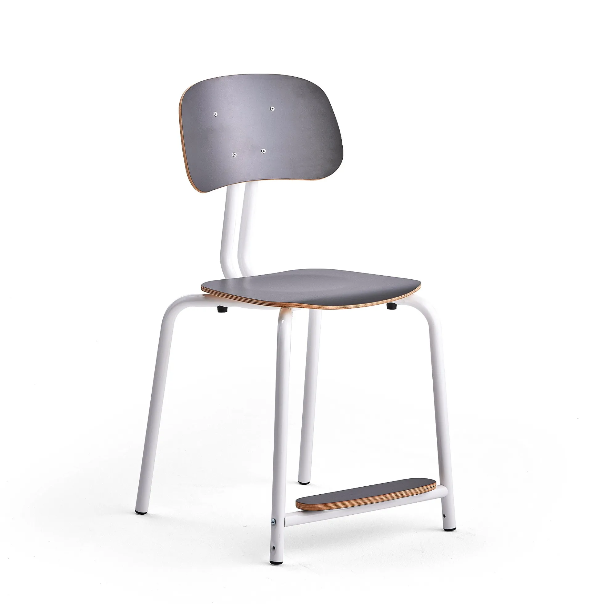 Oppilastuoli YNGVE Jalat, valkoinen, antrasiitinharmaa, korkeus: 500 mm