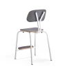 Oppilastuoli YNGVE Jalat, valkoinen, antrasiitinharmaa, korkeus: 520 mm