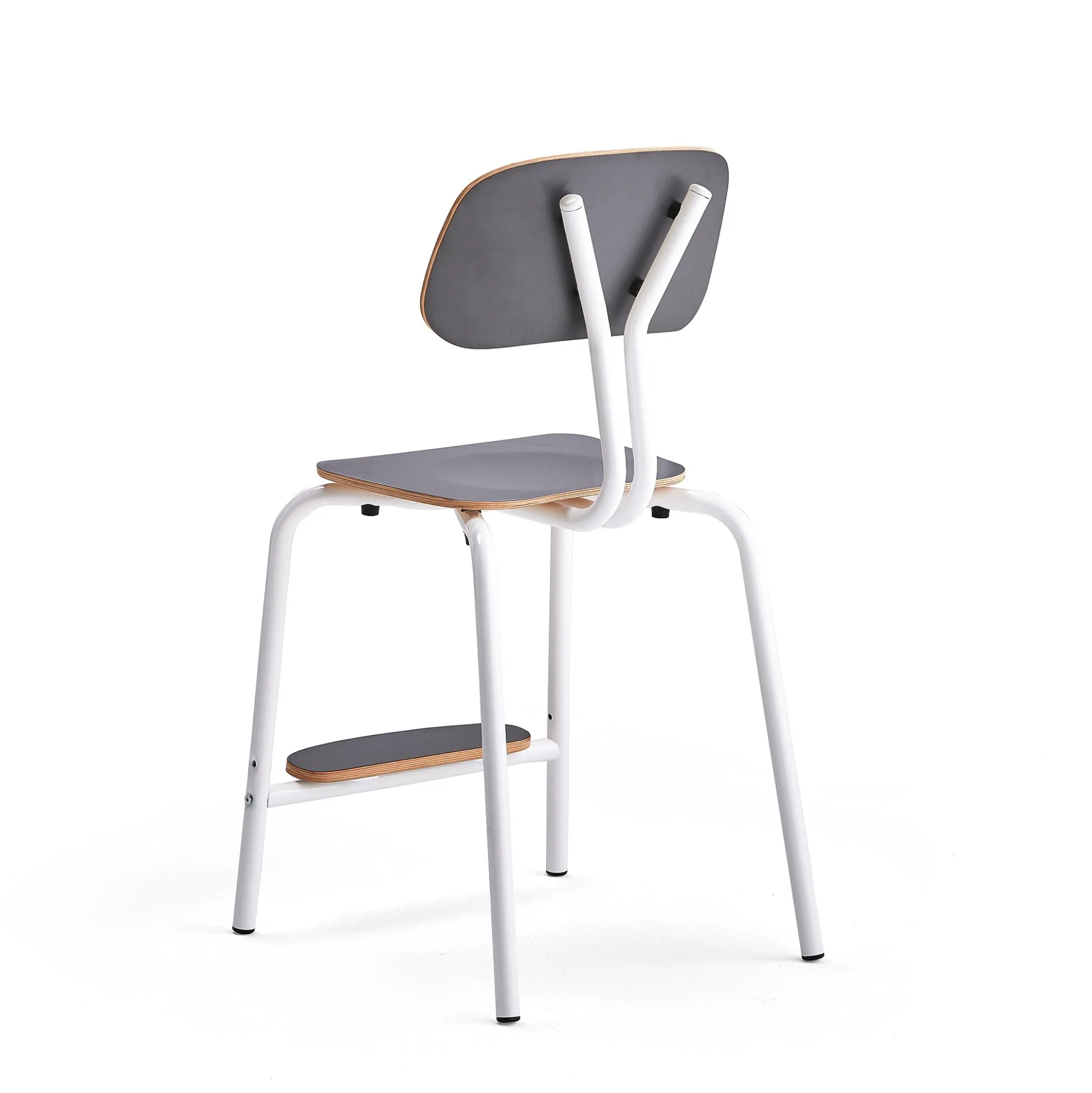 Oppilastuoli YNGVE Jalat, valkoinen, antrasiitinharmaa, korkeus: 520 mm