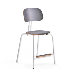 Oppilastuoli YNGVE Jalat, valkoinen, antrasiitinharmaa, korkeus: 520 mm