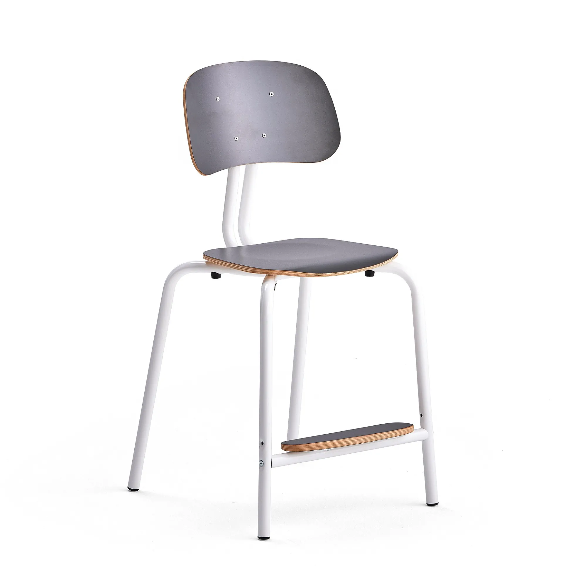 Oppilastuoli YNGVE Jalat, valkoinen, antrasiitinharmaa, korkeus: 520 mm