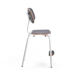Oppilastuoli YNGVE Jalat, valkoinen, antrasiitinharmaa, korkeus: 520 mm