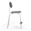 Oppilastuoli YNGVE Jalat, valkoinen, antrasiitinharmaa, korkeus: 610 mm