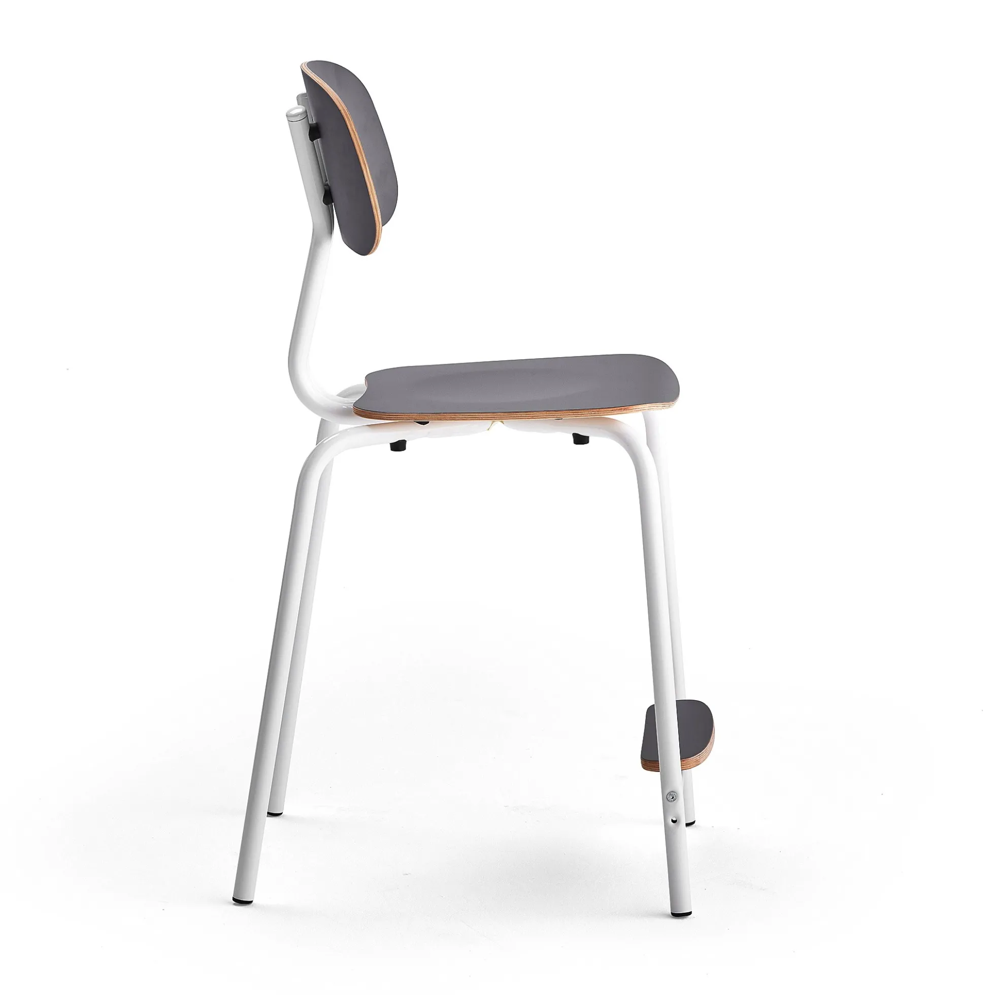 Oppilastuoli YNGVE Jalat, valkoinen, antrasiitinharmaa, korkeus: 610 mm