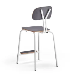 Oppilastuoli YNGVE Jalat, valkoinen, antrasiitinharmaa, korkeus: 610 mm