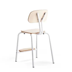 Oppilastuoli YNGVE Jalat, valkoinen, koivu, korkeus: 520 mm