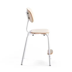 Oppilastuoli YNGVE Jalat, valkoinen, koivu, korkeus: 520 mm