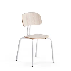 Oppilastuoli YNGVE Jalat, valkoinen, saarni, korkeus 460 mm