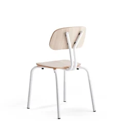 Oppilastuoli YNGVE Jalat, valkoinen, saarni, korkeus 460 mm
