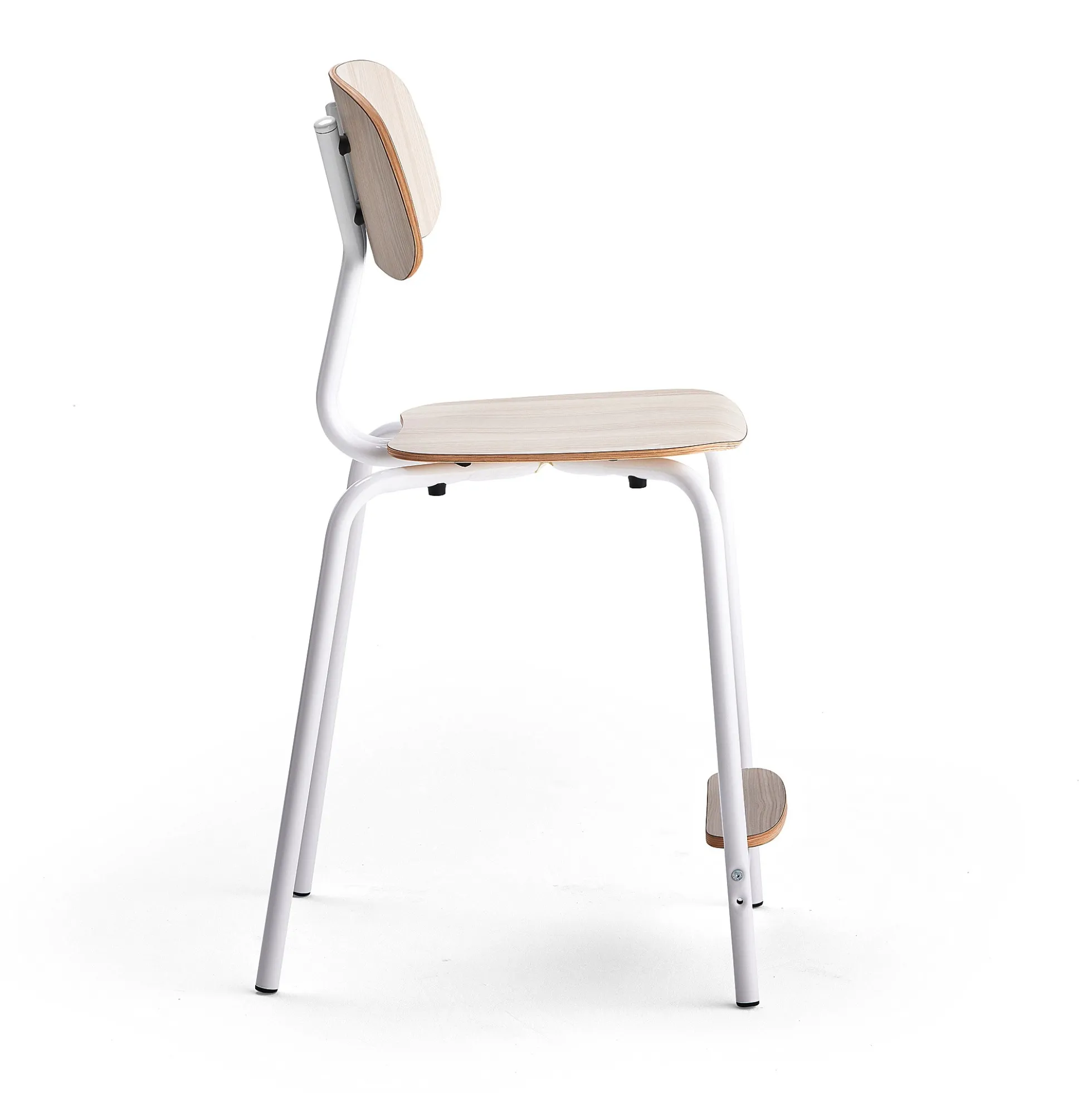 Oppilastuoli YNGVE Jalat, valkoinen, saarni, korkeus 610 mm