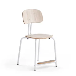 Oppilastuoli YNGVE Jalat, valkoinen, tuhkanharmaa, korkeus: 500 mm