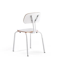 Oppilastuoli YNGVE Jalat, valkoinen, valkoinen, korkeus 460 mm