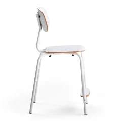 Oppilastuoli YNGVE Jalat, valkoinen, valkoinen, korkeus: 610 mm