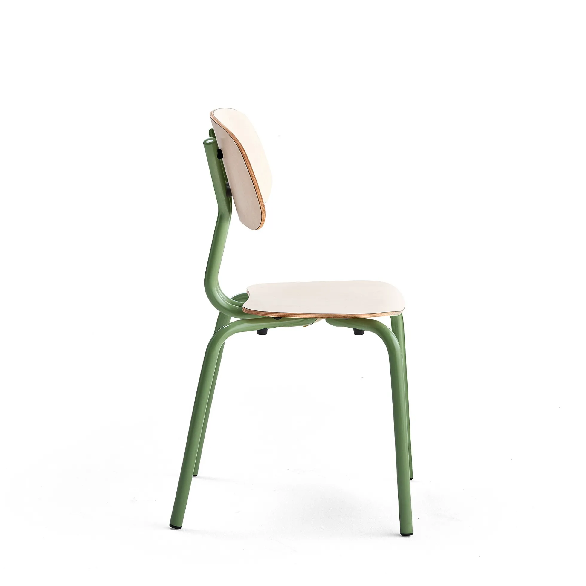 Oppilastuoli YNGVE Jalat, vihreä, koivu, korkeus 460 mm