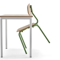 Oppilastuoli YNGVE Jalat, vihreä, koivu, korkeus 460 mm
