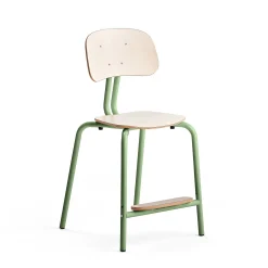Oppilastuoli YNGVE Jalat, vihreä, koivu, korkeus: 520 mm