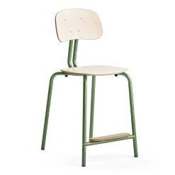 Oppilastuoli YNGVE Jalat, vihreä, koivu, korkeus 610 mm