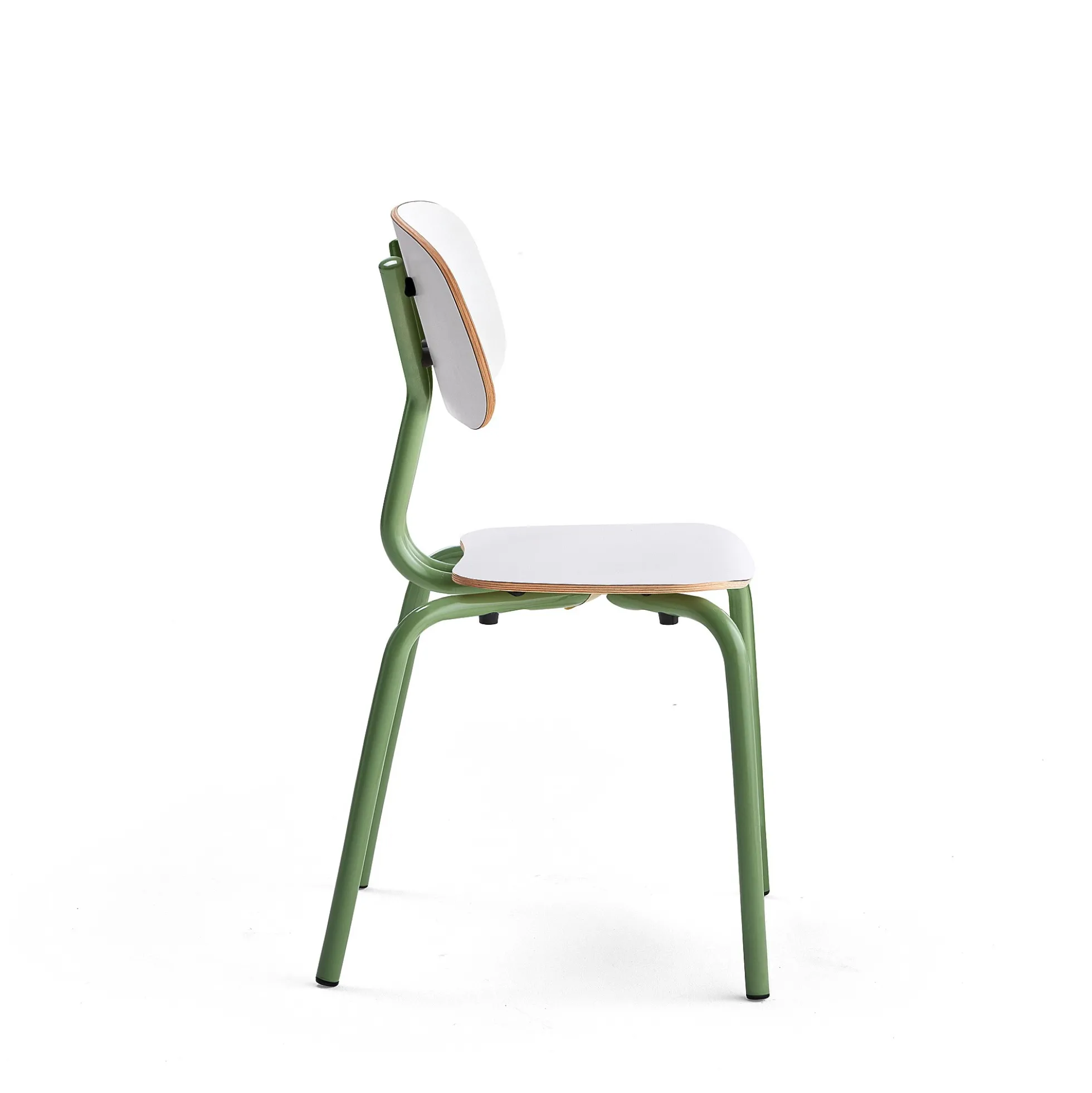 Oppilastuoli YNGVE Jalat, vihreä, valkoinen, korkeus 460 mm