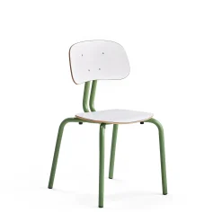 Oppilastuoli YNGVE Jalat, vihreä, valkoinen, korkeus 460 mm