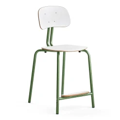 Oppilastuoli YNGVE Jalat, vihreä, valkoinen, korkeus 610 mm