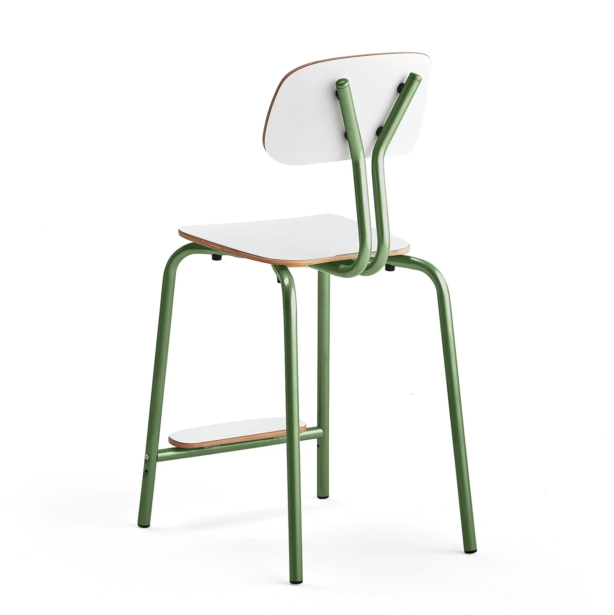 Oppilastuoli YNGVE Jalat, vihreä, valkoinen, korkeus 610 mm