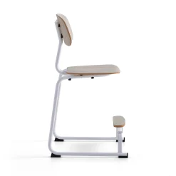 Oppilastuoli YNGVE Liukunastat, valkoinen, saarni, korkeus:610 mm