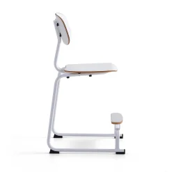 Oppilastuoli YNGVE Liukunastat, valkoinen, valkoinen, korkeus:610 mm
