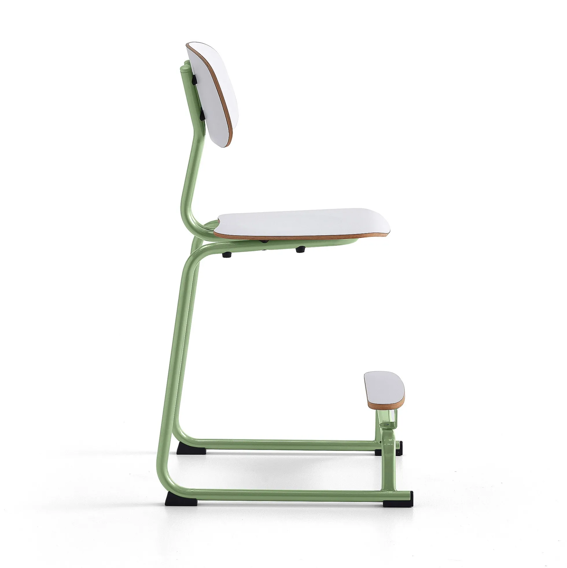 Oppilastuoli YNGVE Liukunastat, vihreä, valkoinen, korkeus:610 mm