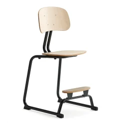 Oppilastuoli YNGVE L-malli, antrasiitinharmaa, koivu, korkeus: 520 mm