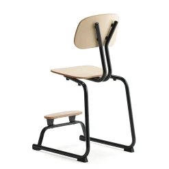 Oppilastuoli YNGVE L-malli, antrasiitinharmaa, koivu, korkeus: 520 mm