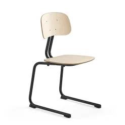 Oppilastuoli YNGVE L-malli, antrasiitinharmaa, koivu, korkeus: 460 mm