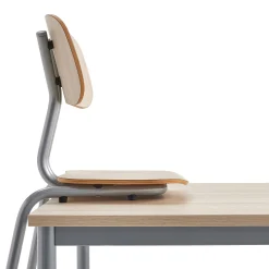 Oppilastuoli YNGVE L-malli, antrasiitinharmaa, saarni, korkeus 520 mm
