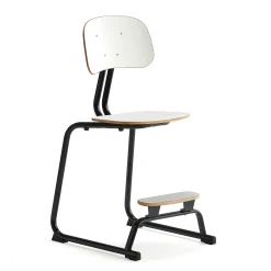 Oppilastuoli YNGVE L-malli, antrasiitinharmaa, valkoinen, korkeus: 520 mm