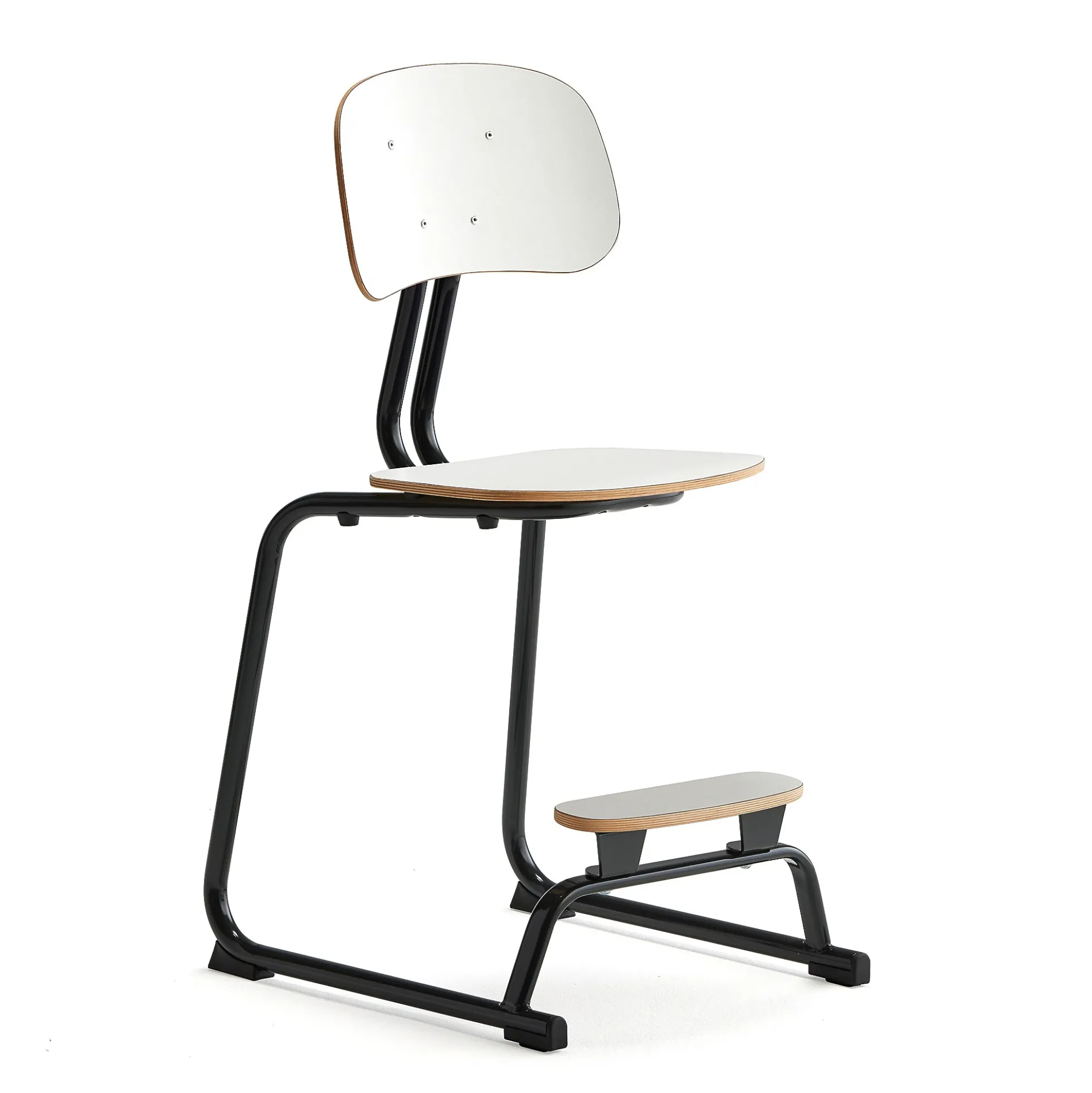 Oppilastuoli YNGVE L-malli, antrasiitinharmaa, valkoinen, korkeus: 520 mm