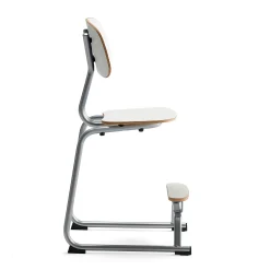 Oppilastuoli YNGVE L-malli, hopeanharmaa, valkoinen, korkeus: 520 mm