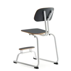 Oppilastuoli YNGVE L-malli, valkoinen, antrasiitinharmaa, korkeus: 520 mm