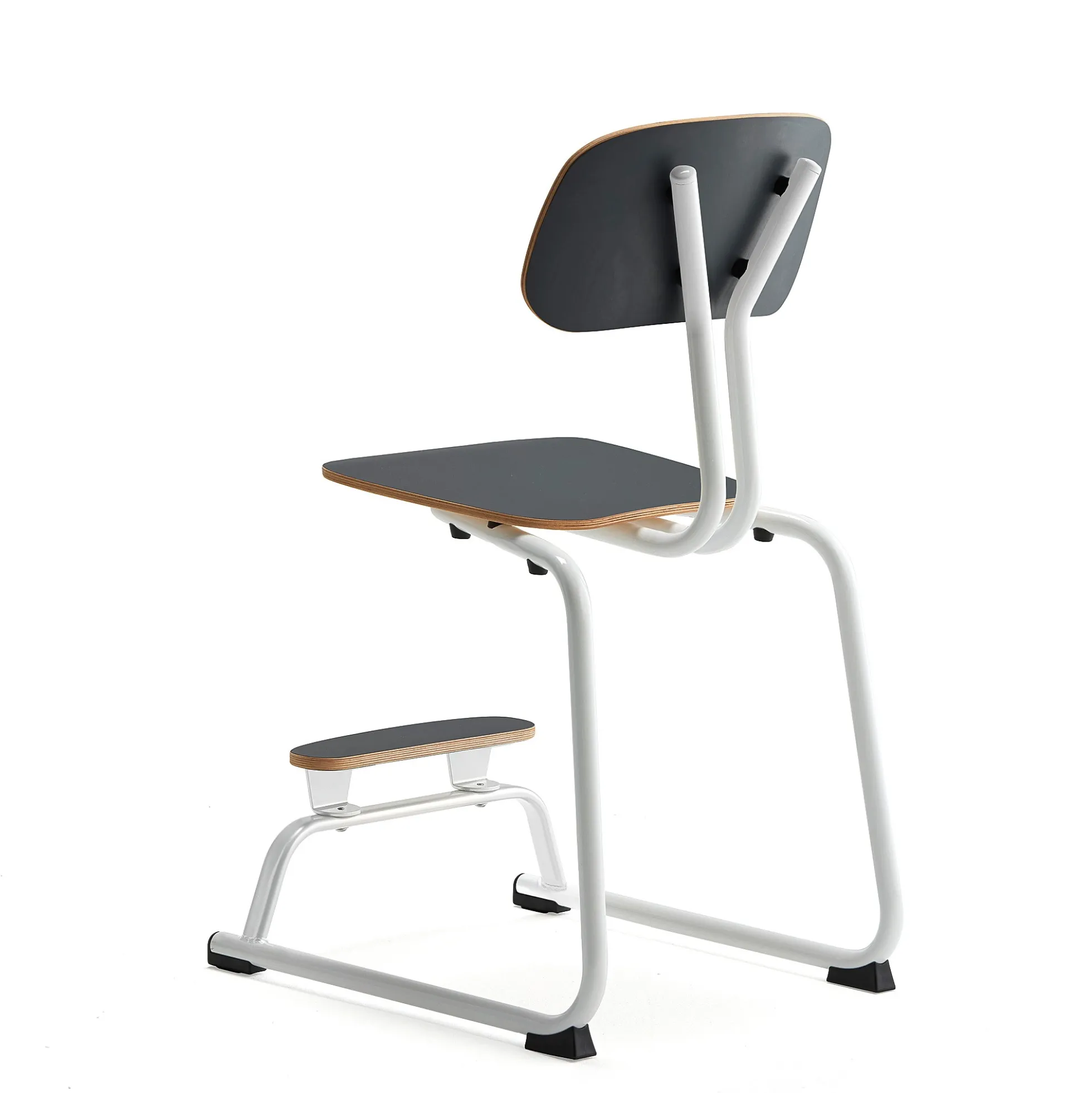 Oppilastuoli YNGVE L-malli, valkoinen, antrasiitinharmaa, korkeus: 520 mm