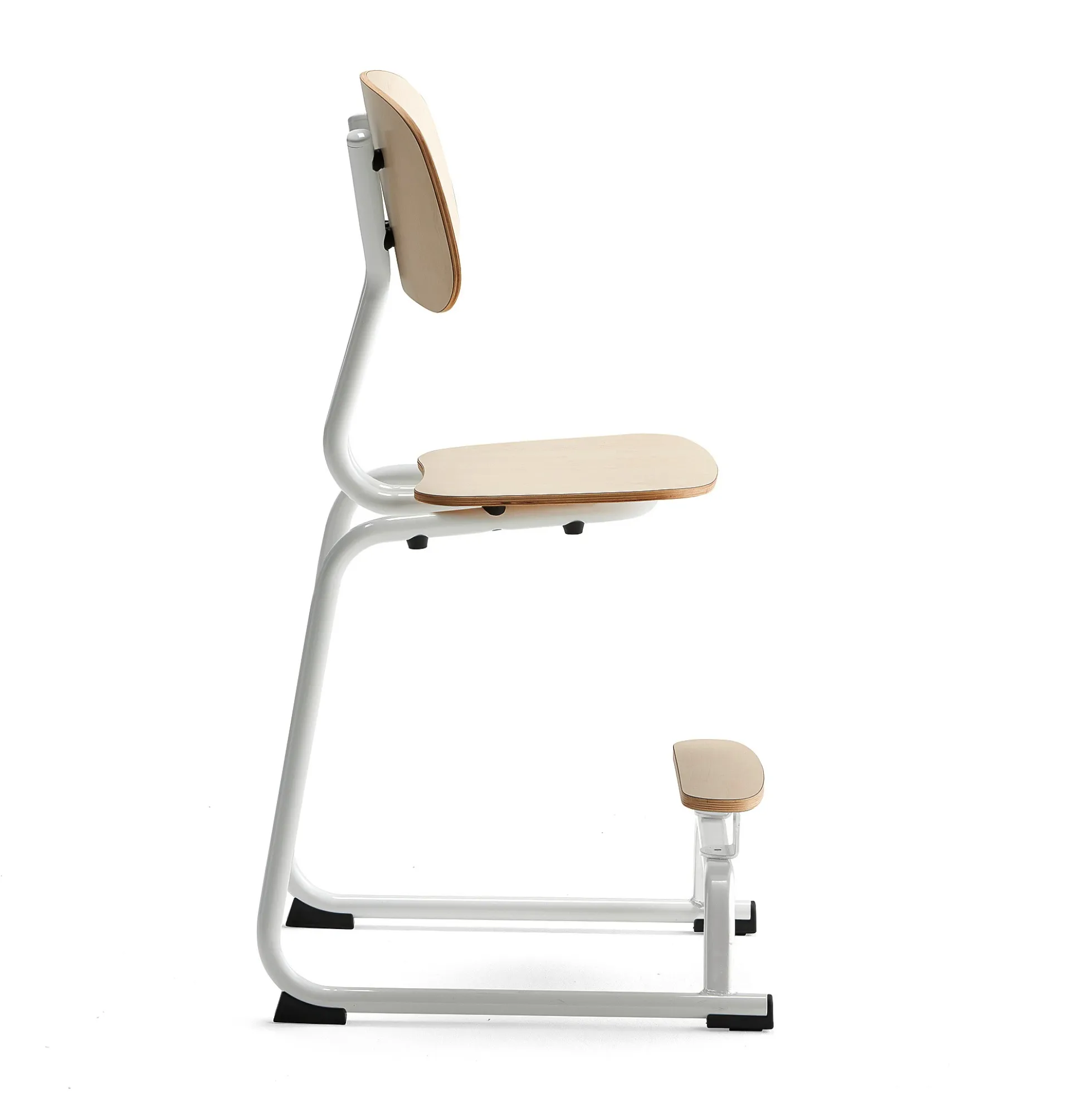 Oppilastuoli YNGVE L-malli, valkoinen, koivu, korkeus: 520 mm