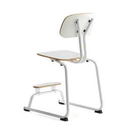 Oppilastuoli YNGVE L-malli, valkoinen, valkoinen, korkeus: 520 mm