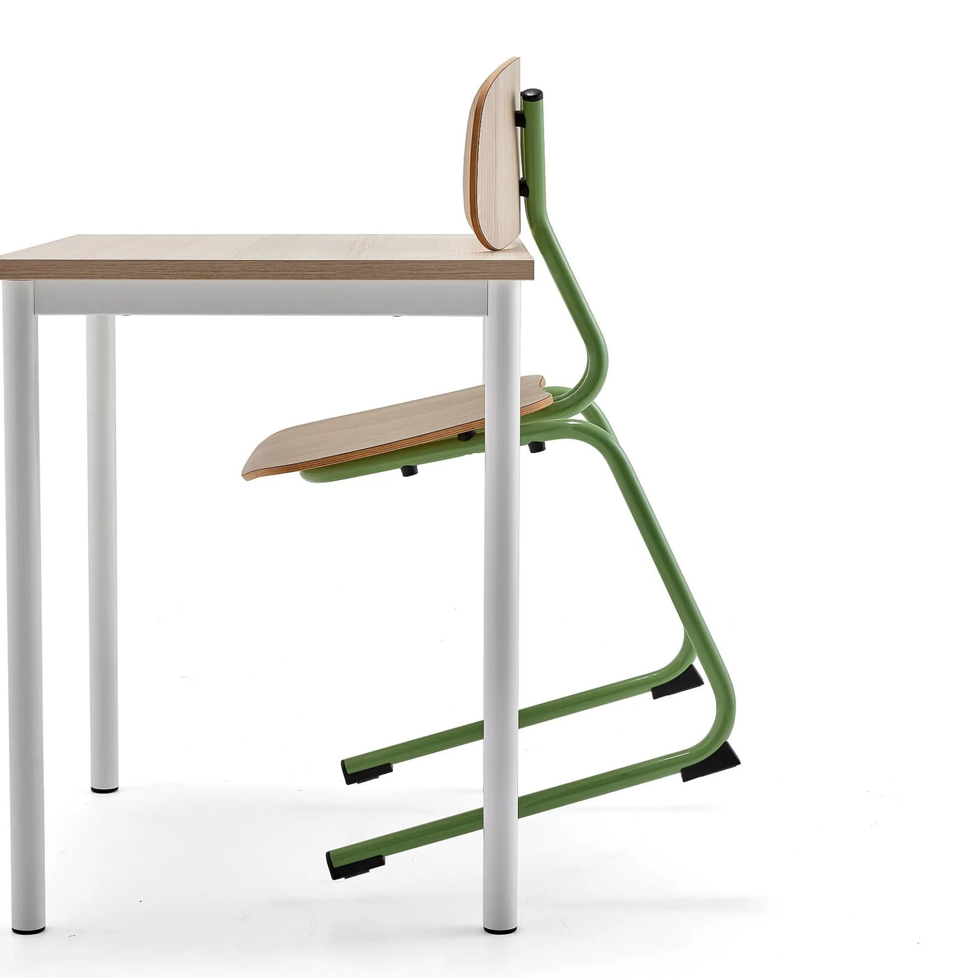 Oppilastuoli YNGVE L-malli, vihreä, koivu, korkeus 460 mm