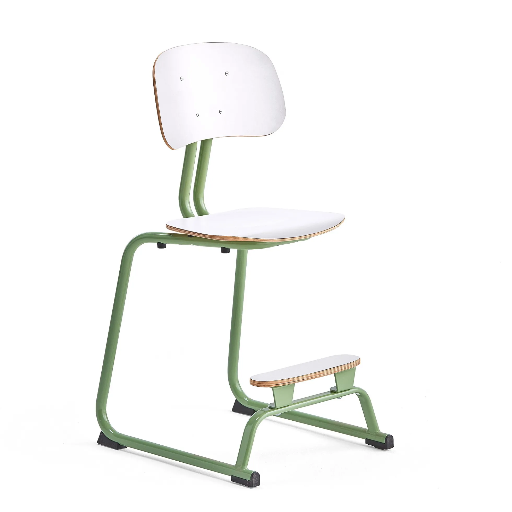 Oppilastuoli YNGVE L-malli, vihreä, valkoinen, korkeus 520 mm