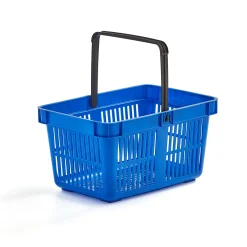 Ostoskori 27 litraa, sininen, 22 kpl