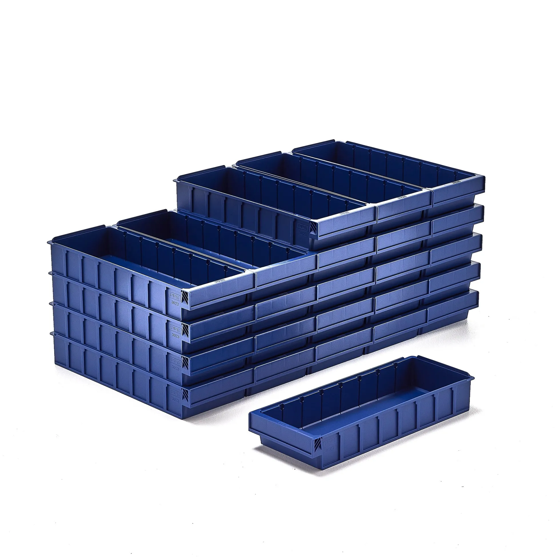 Ottolaatikko DETAIL Laatikkoon mahtuu 7 jakajaa, 500x188x80 mm, sininen, 24-pack